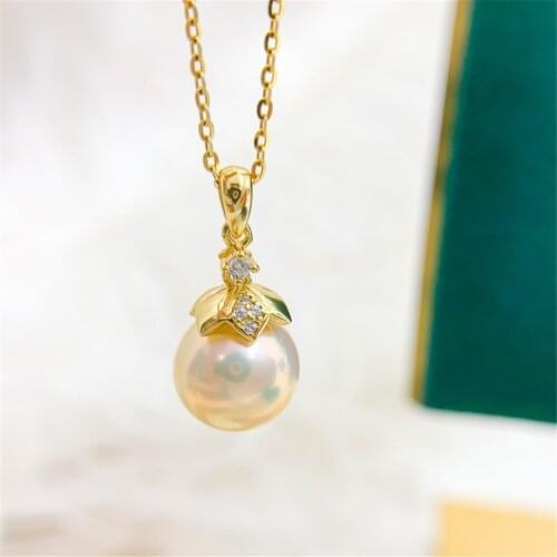 1PCS S925 Sterling Silver Pearl Tray Charm Connector Bail Pendant Clasp DIY Necklace Jewelry Making Accessories