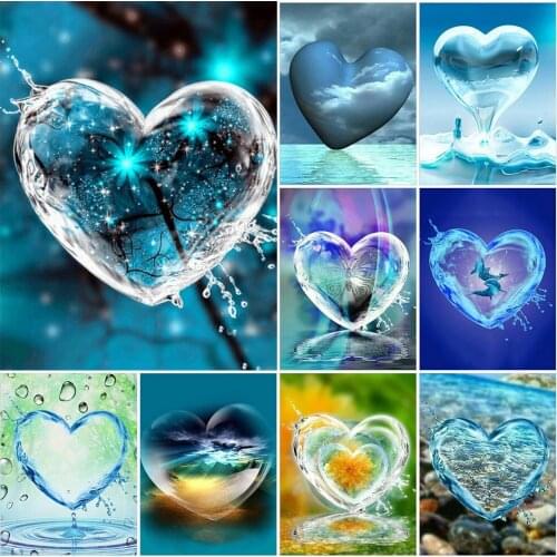 Full Drill Landscape Diamond Painting Cross Stitch 5D DIY Diamond Embroidery Art Heart Mosaic Handmade Hobby Home Decor Gift