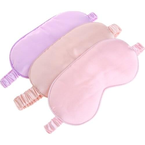 Eyeshade Eye Patch Faux Silk Sleeping Eye Mask Cover Eyepatch Blindfold Solid Portable M89F