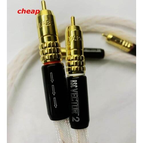 Free shiping pair TARA Labs RSC Vector 2 HIFI Interconnects Audio cable with Gold plated RCA plug