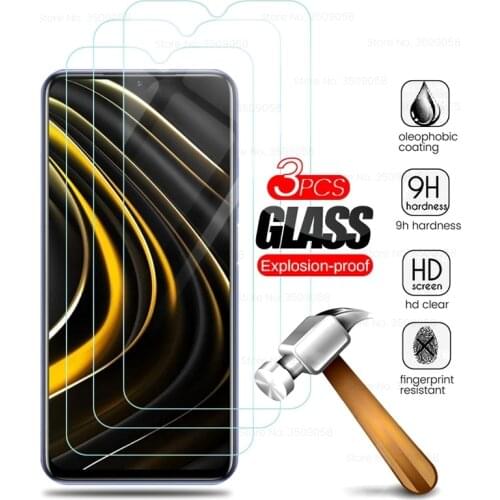 3Pcs glass for xiaomi poco m3 x3 nfc glasses protective film for pocox3 pocom3 pocophone little x 3 pro 3x screen protector glas