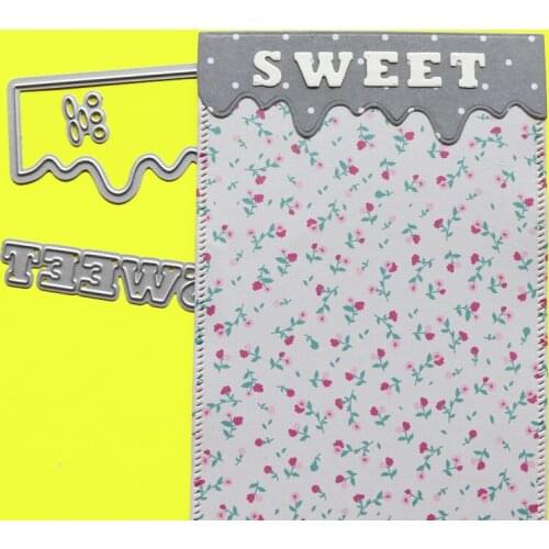 Cutting Dies Slimline Candy Frosting Scrapbook Cardmaking DIY Paper Craft Metal Stencil