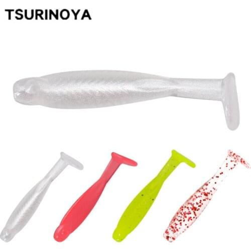 TSURINOYA 10pcs Soft Fishing Lure 3cm 0.2g Luminous Design TPR Material High Quality Soft Baits Smell Temptation Saltwater Bait