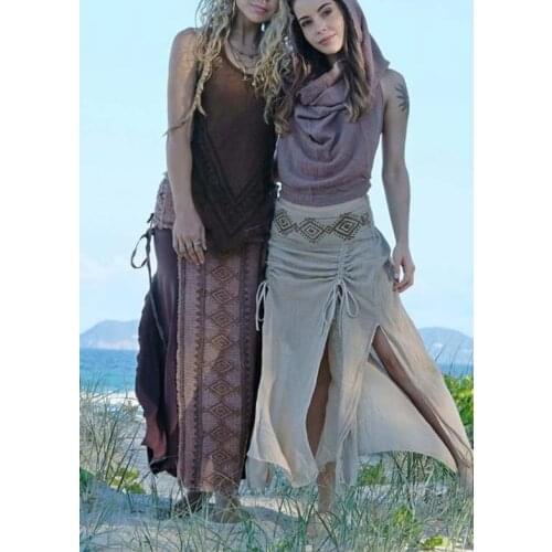 Lolita Style Women Vintage Medieval Skirt Bandage Renaissance Gothic Masquerade Party Wear Costumes Pirate Draped Skirt