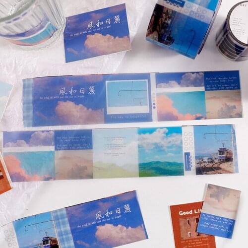 1Roll Aesthetic Washi Tape Stickers Masking Tapes Scrapbooking Collage Materials Japanese Style Stationery School Supplies