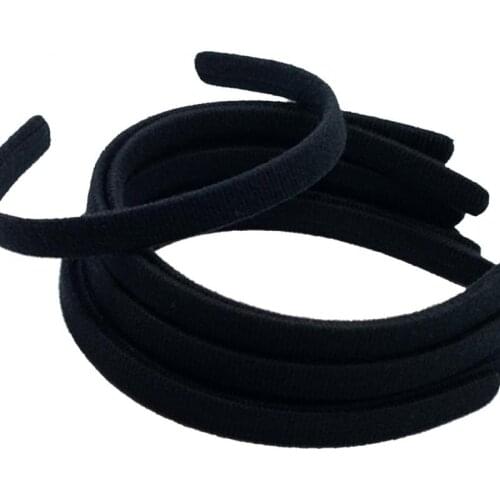 10x Fabric Hair Band Hoop Headband for DIY Baby Girls Hair Accessories Black