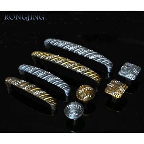 Antique Cabinet Drawer Hanles Crystal Kitchen Cabinet Handle Furniture Knobs Vintage Cupboard Closet Drawer Handle Pulls Bars