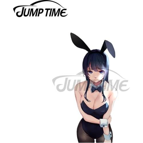 JumpTime 13 x 3.2cm For Mai Sakurajima Bunny Senpai Car Truck Window Decal Sticker Laptop Wall Bumper Car Stickers Car Styling