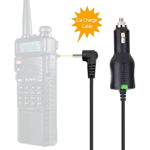 BAOFENG & ABBREE 12-24V Car Charge Cable Line For BaoFeng UV-5R UV-82 3800mAh Battery UV-S9 Plus BF-F8HP Walkie Talkie