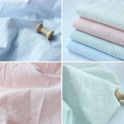 White Cotton Cloth, Pure Cotton Jacquard Fabric, Diy Womens Wear, Shirt,Childrens Fabric XJ40