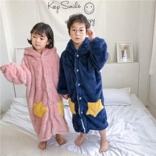 Childrens lovely flannel nightgown 85-160cm, suitable for height