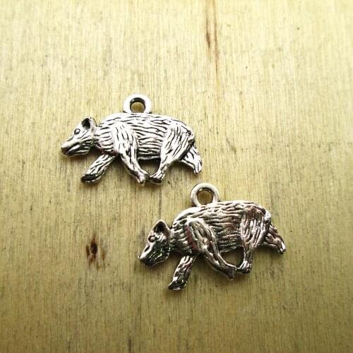 20pcs 21x15mm Hufflepuff Emblem charm badger charm DIY necklace/ bracelets charms antique silver tone