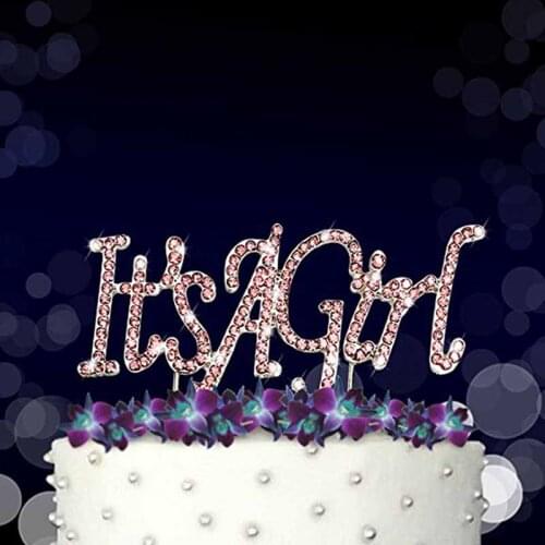 Its a Boy girl cupcake Cake Topper Baby Shower Newborn Birthday party Gender Reveal mommy mom to be Decoration favor blue pink