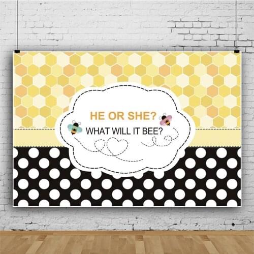 Hard-Working Bees Sweet Honey Party Backdrop Child Birthday Room Table Decoration Kids Baby Custom Vinyl Background Photo Shoot