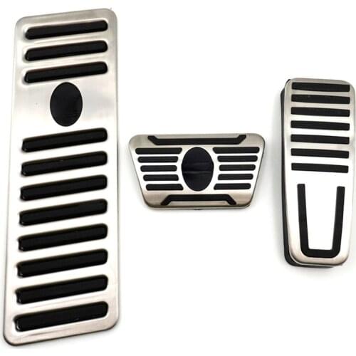 For Maserati Ghibli Quattroporte 2014-17 Stainless Steel Gas Brake Footrest Pedal Pad Pedal Set