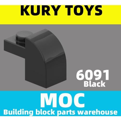 Kury Toys DIY MOC For 6091 100pcs Building block parts For Slope, Curved 2 x 1 x 1 1/3 with Recessed Stud