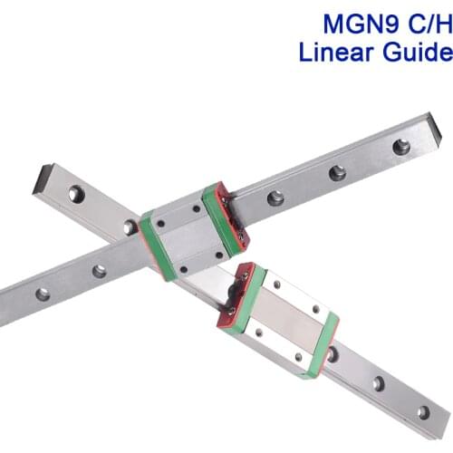 MGN9 Linear Guide 9MM Linear Rail 100/150/200/250/300/350/400MM MGN9H MGN9C Block 3D Printer Parts Carriage Slide CNC Machine