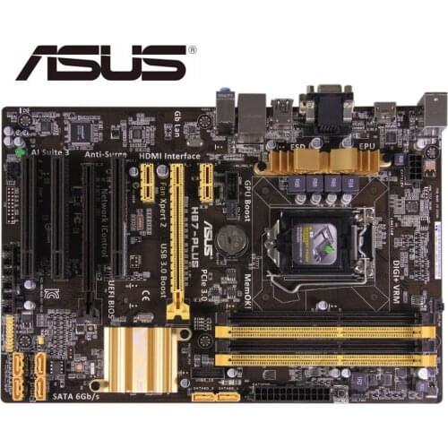For ASUS H87-PLUS used desktop motherboard LGA 1150 DDR3 USB3,0 SATA3 PCI-E 3.0 mainboard PC boards