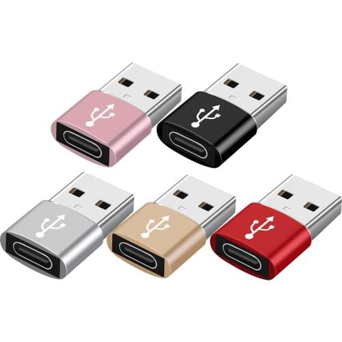 Multicolor 2-in-1 USB to USB C Converter Adapter for Laptop PC Data Transfer