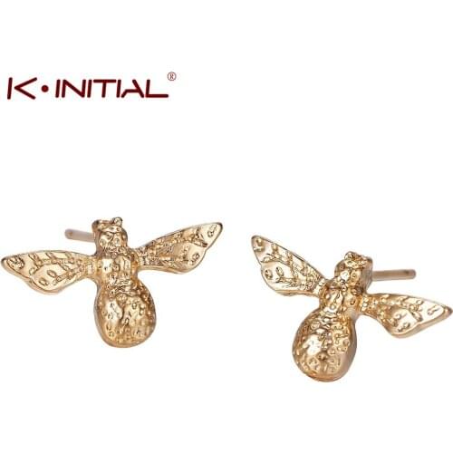Kinitial Fashion Geometric Honey Bee Earrings Jewelry Animal Earrings for Women Girl Party Gift Unique Bee Earrings Jewelry