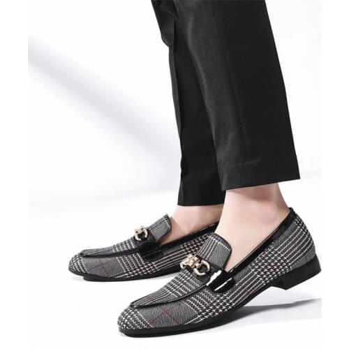 Men Casual Shoes Brand Leather Slip on Loafers Wedding Party Mens Dress Shoes