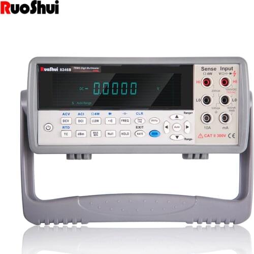 RuoShui VC8246B 8246A Bench top Digital Multimeter Auto Range True RMS 55000 RS232 Voltmeter DC/AC Cap. Freq.Temperature Test