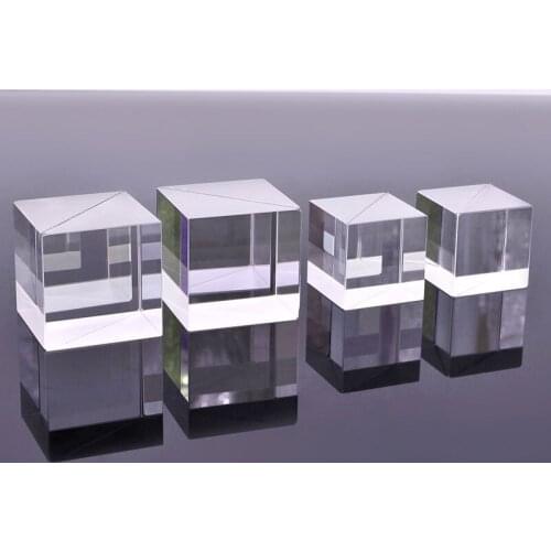 Non-polarized Light Splitting Optical Prism Cube Half Mirror 1:1 Broadband Single Wavelength