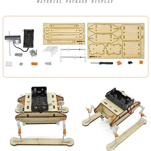 DIY Handmade Steam Electric Walking Robot Toy for Children Physical Scientific Experiment Learning Educational Toy