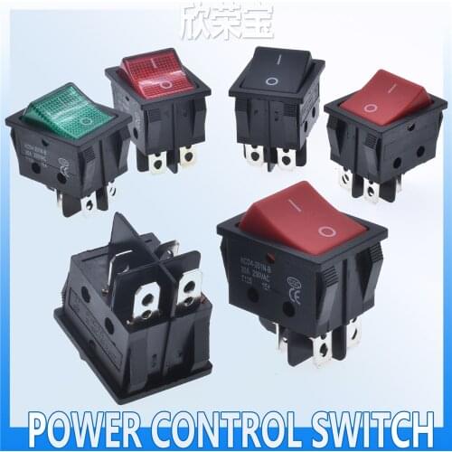 30A 250V ON-OFF High Current KCD4 22*29 Red Copper Rocker Power Switch 4Pin Button Electrical Access Special for Eelding Machine