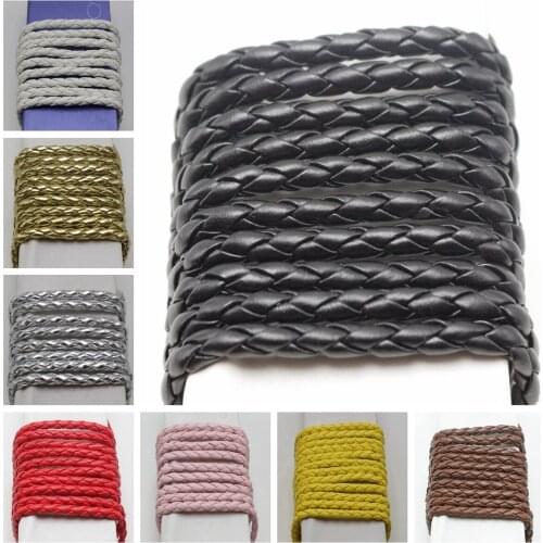 16.4 Feet BOLO Braided Leatheroid String Jewelry Making Cord 4mm Color Choice