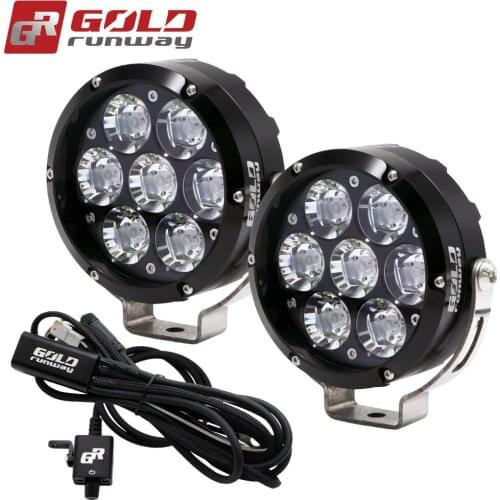 Gold runway 2pcs GR-70X 7500LM USA XML2-U3 LED 12V Universal motorcycle lights