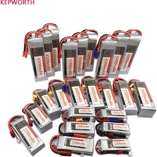 RC Lipo Battery 2S 3S 4S 7.4V 11.1V 14.8V 25/40/60C 1800 2600 3000 4500 5000 6000mAh For RC Car Plane Boat Helicopter Truck Tank