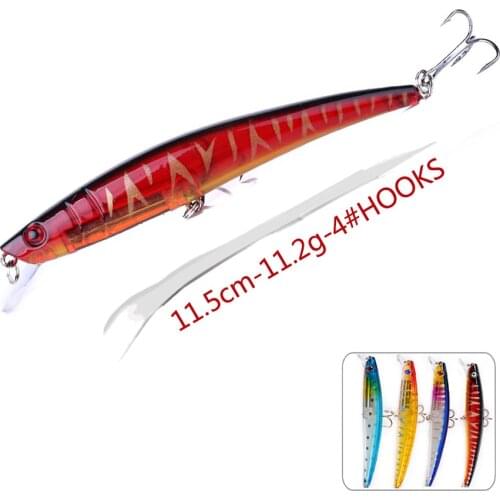 1pcs Minnow Wobbler For Fishing Lure Tackle Crankbait Hard Plastic Bait Artificial Jig 3d Eyes Fish Carp Pesca Hooks Swimbait