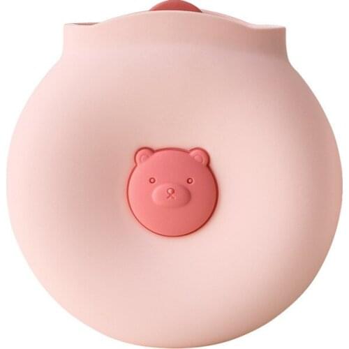 Silicone hot water bottlefemalewaterinjection hand warmer palace warm belly explosion-proof microwave oven heating water filling