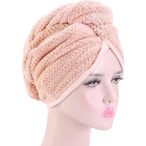 Drying Hair Towel Absorbent Quick-drying Coral Fleece Headscarf、 Household Bath Tool Pineapple Plaid For Home Quick Cap Turban