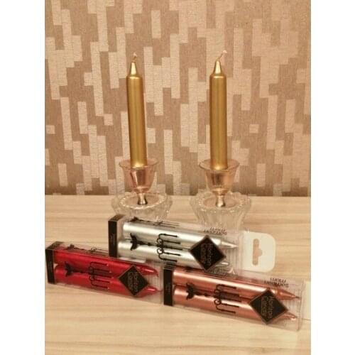 Candlestick Candle 2'li Short Gold candles and scents свечи и ароматы velas y aromas