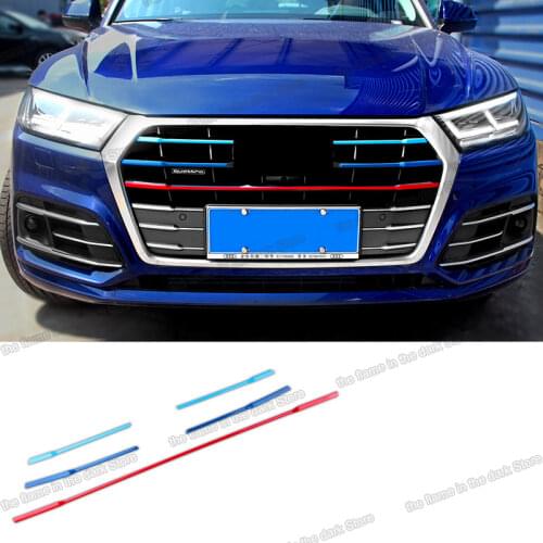 Lsrtw2017 Abs Car Front Grill Trim Bumper Styling Decoration for Audi Q5 2018 2019 2020 Accessories Auto Sticker