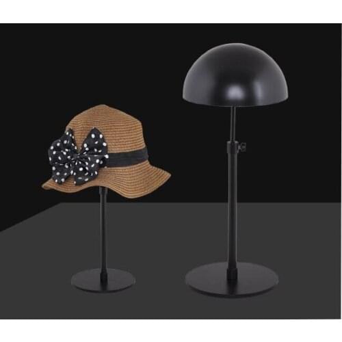 High grade Black Hat display stand adjustable peak cap storage rack bucket hat straw hat sunhat wig hairpiece display holder