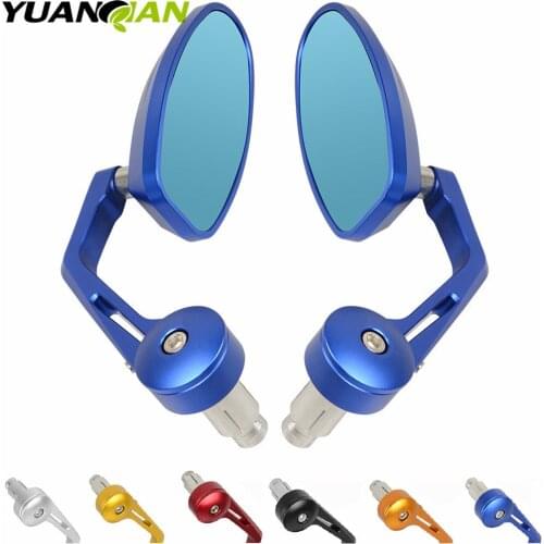 Universal Motorcycle Bar End Rearview Mirrors 7/8" 22mm for Honda CBR 600 F2 F3 F4 F4i CBR600RR CB1000R CB599 CB600 CBR900RR