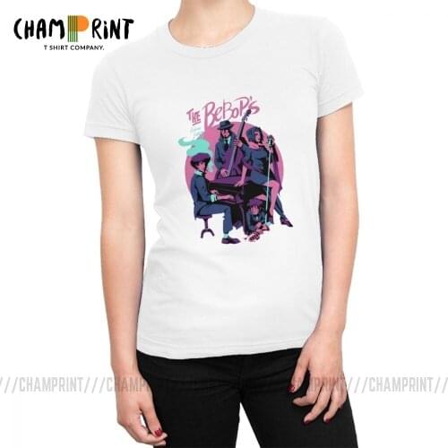 Women The Cowboy Bebops Club T-shirt Vogue Short Sleeve Tshirt Pure Cotton Tee Shirt Tops All Match Female Clothing Plus Size