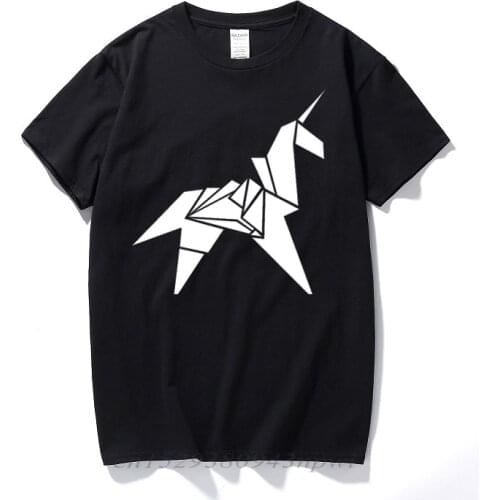 Origami unicorn mens t shirt blade runner retro movie replicant Cotton short sleeve t-shirt summer top camisetas