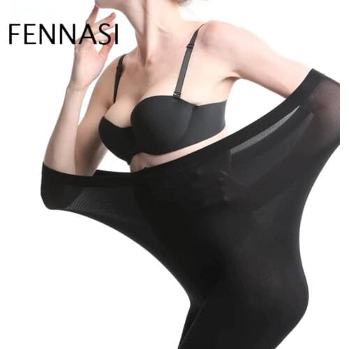 FENNASI Autumn Winter Women Warm Tights Women High Waist Plus Size Sexy Pantyhose High Elasticity Thick Big Size Black Tights