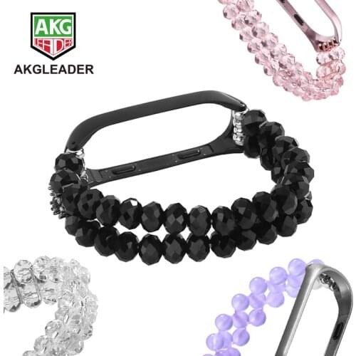 Ladys Wrist Bracelet For Xiaomi Miband 4 3 Strap Agate Crystal Jewelry Style montre femme Wriststrap Correas De Reloj Miband 4
