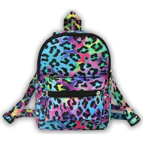2021 new Colorful leopard print female backpack adult school bag handbag mini small bag travel Storage of coin purses рюкзак
