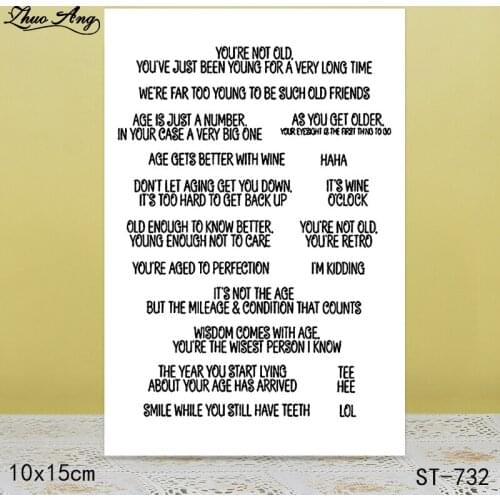 ZhuoAng Drinking makes people age old transparent silicone stamp / stamp DIY scrapbook / photo album decorative transparent seal