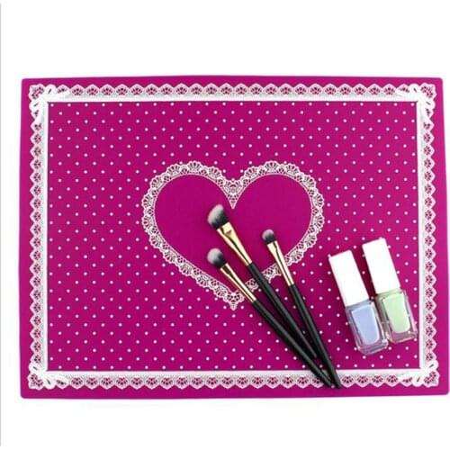 1 Sheet White Mat Black Love Manicure Love Hand Pillow Cushion Lace Polka Dot Nail Pad Manicure Tool