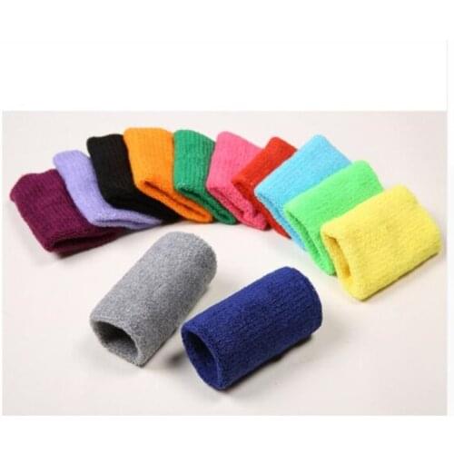 1PCS Cotton Wristbands Sport Sweatband Hand Band Sweat Wrist Support Brace Wraps Guards For Gym Volleyball Basketball
