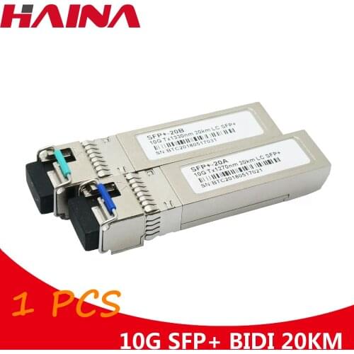 10G SFP BIDI Module 20KM 40KM 60KM 1270nm/1330nm transmitter LC Connector DOM 10G WDM BIDI SFP+ Transceiver Module For Mikrotik