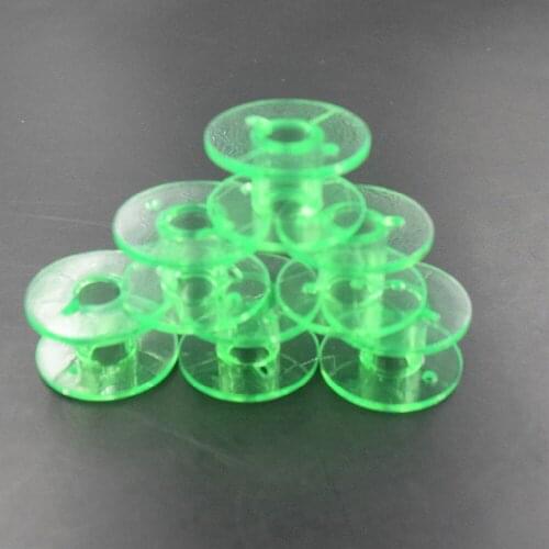 20PCS Green Plastic Bobbins For Thread String Sewing Machine Spool Tools