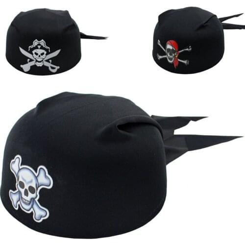 Halloween Party Hat Supplies Pirate Captain Hat Skull Pirate Cap Halloween Cosplay Performance Props Childrens Gift